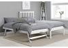 Buckland white painted pine overnighter trundle pullout,roll out guest bed wood bed frame set 8